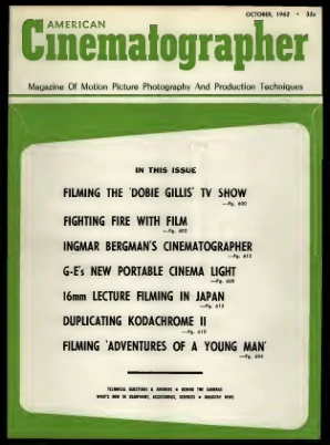 American Cinematographer - October 1962 Cover